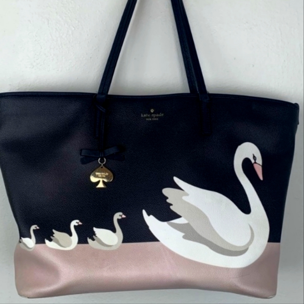 SOLD Kate Spade En Pointe swan diaper bag USED